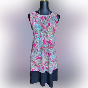 Ronni Nicole Vibrant Pink and Multicolor Dress